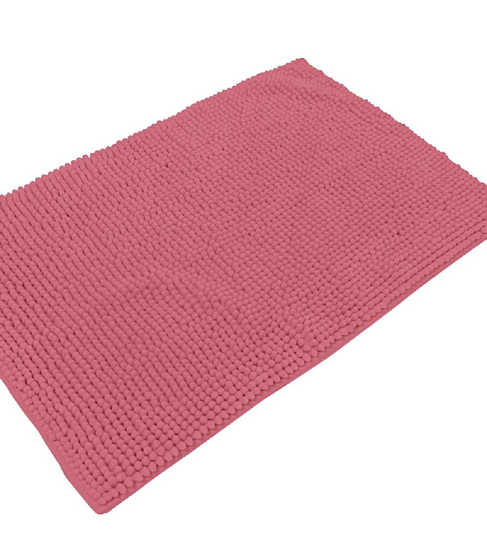 Wadiga Tapis De Bain Chenille Rose 50x80cm
