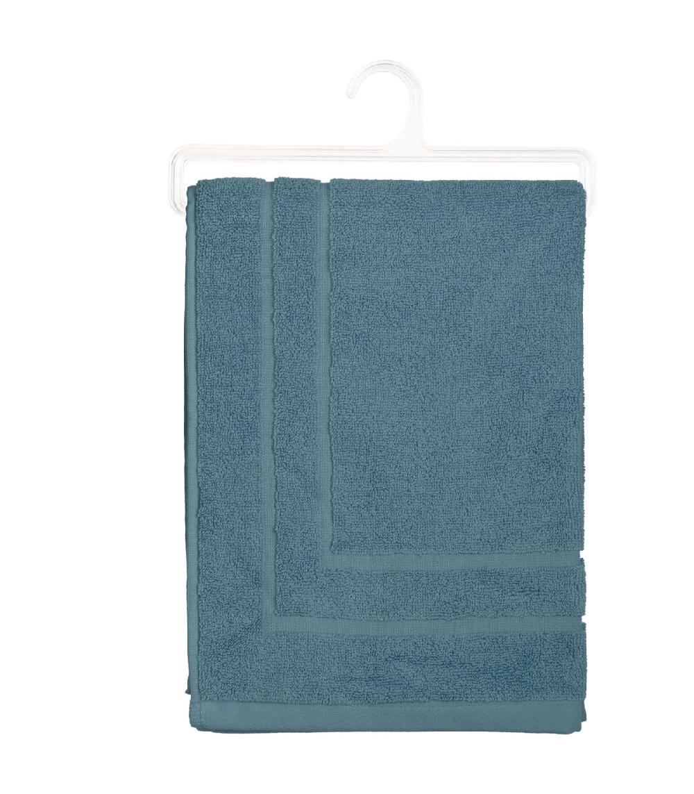 Wadiga Tapis De Bain Coton Bleu Orage 50x70cm