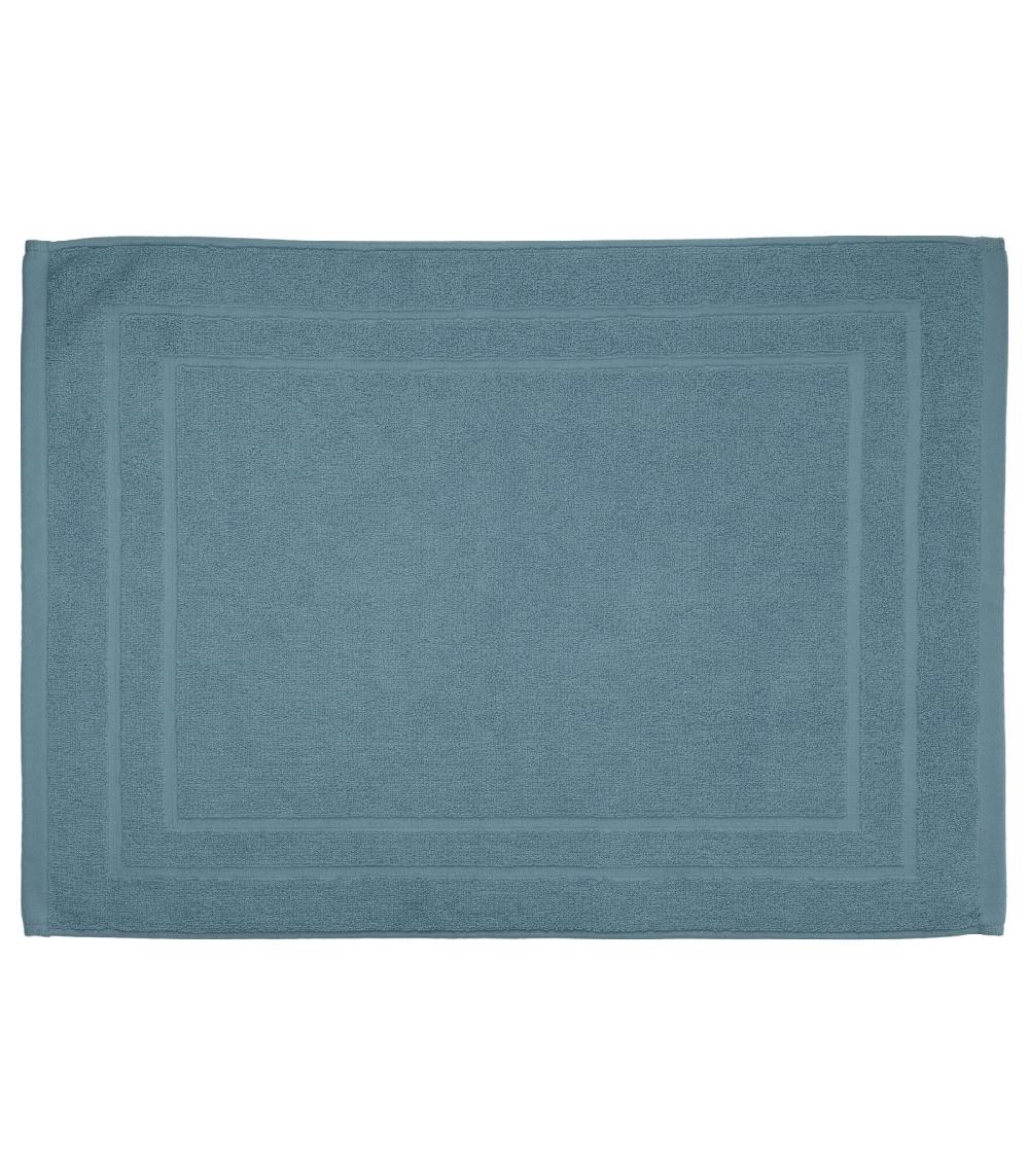 wadiga Tapis de bain coton bleu orage 50x70cm