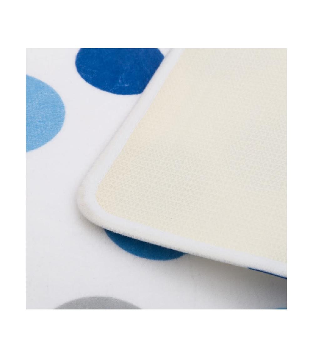 Wadiga Tapis De Bain Microfibre Pois Bleus - 45x70cm