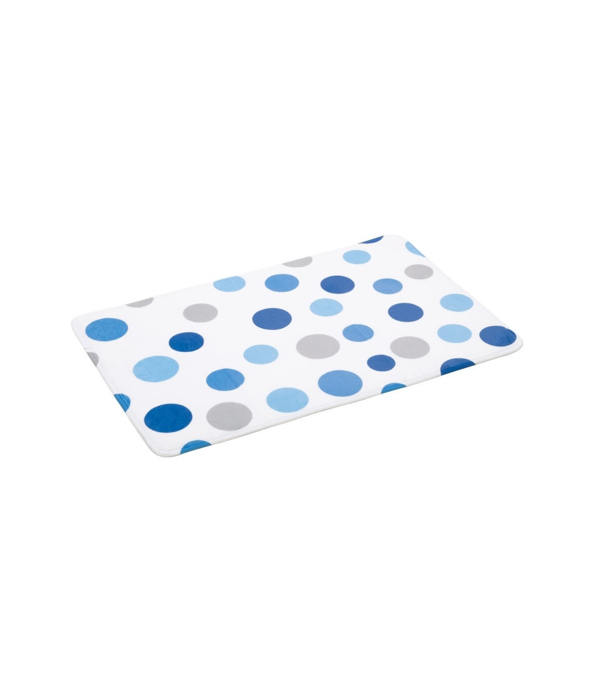 wadiga Tapis de Bain Microfibre Pois Bleus - 45x70cm