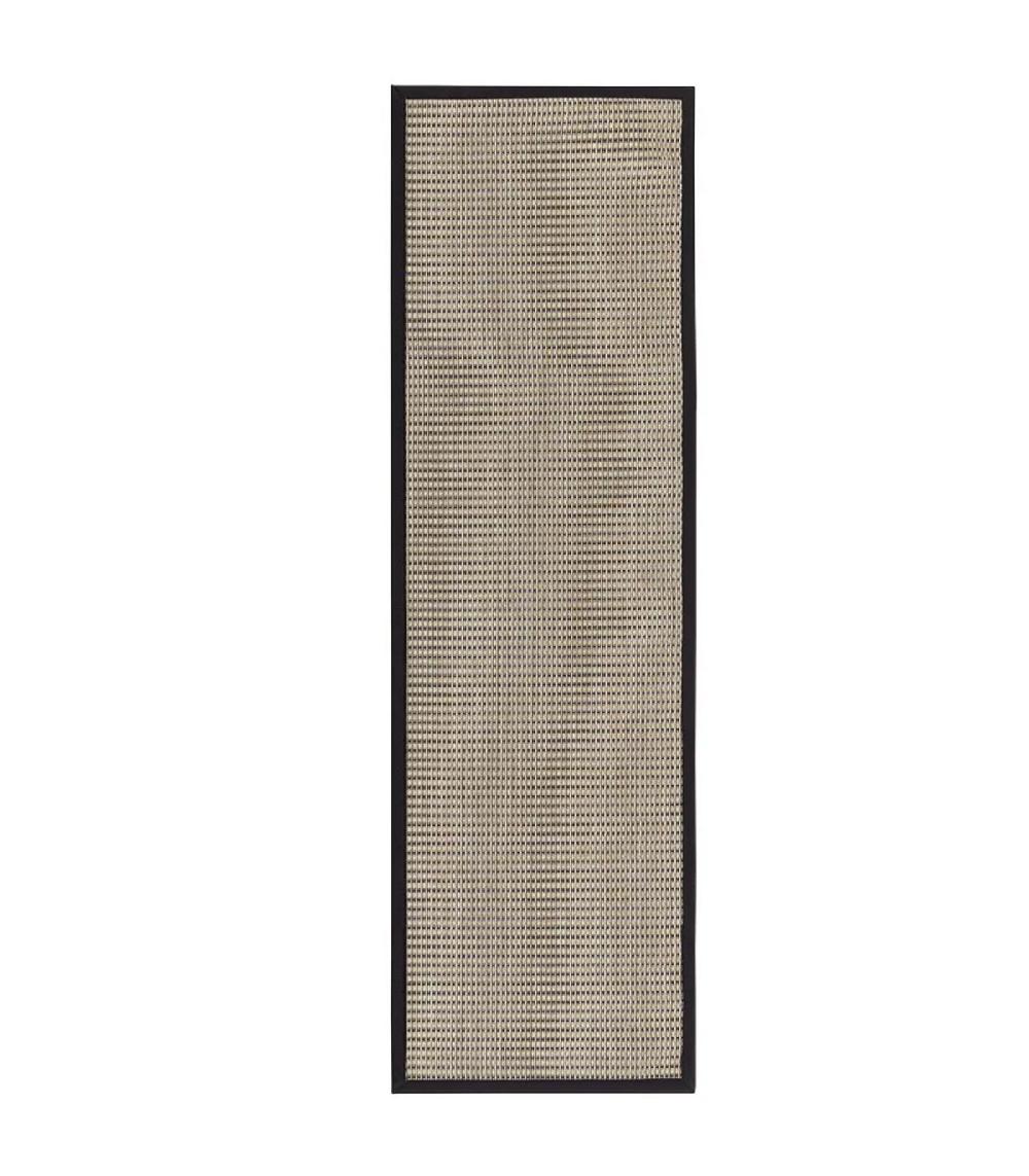 wadiga Tapis de couloir noir et beige 60x200cm