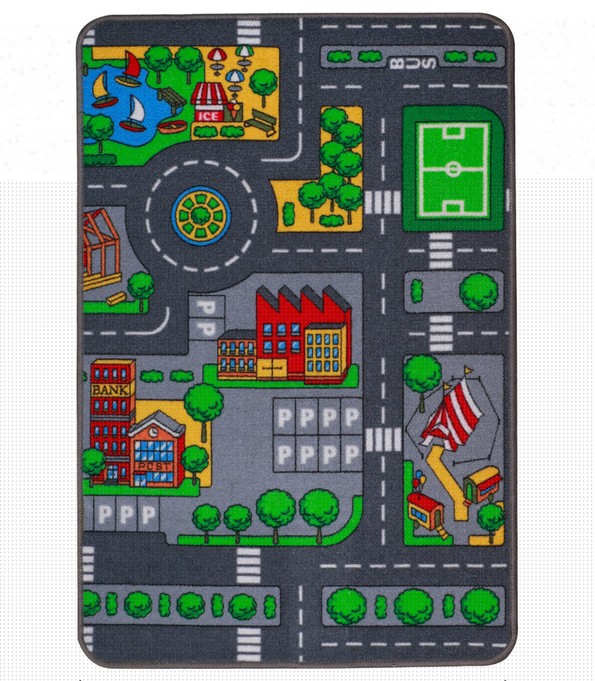 wadiga Tapis Jeu Enfant Circuit Voiture - 67x100cm