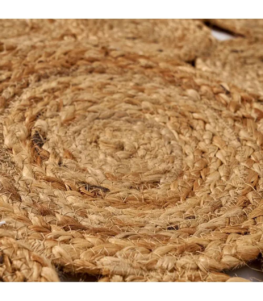 Wadiga Tapis Rond Déco Jute Diamètre 100cm