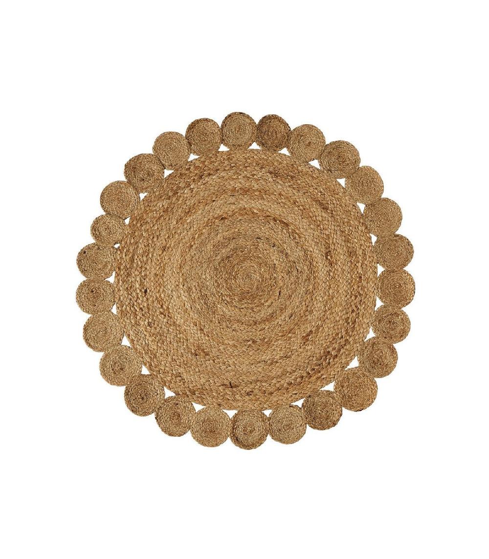 wadiga Tapis rond déco jute - diamètre 100cm