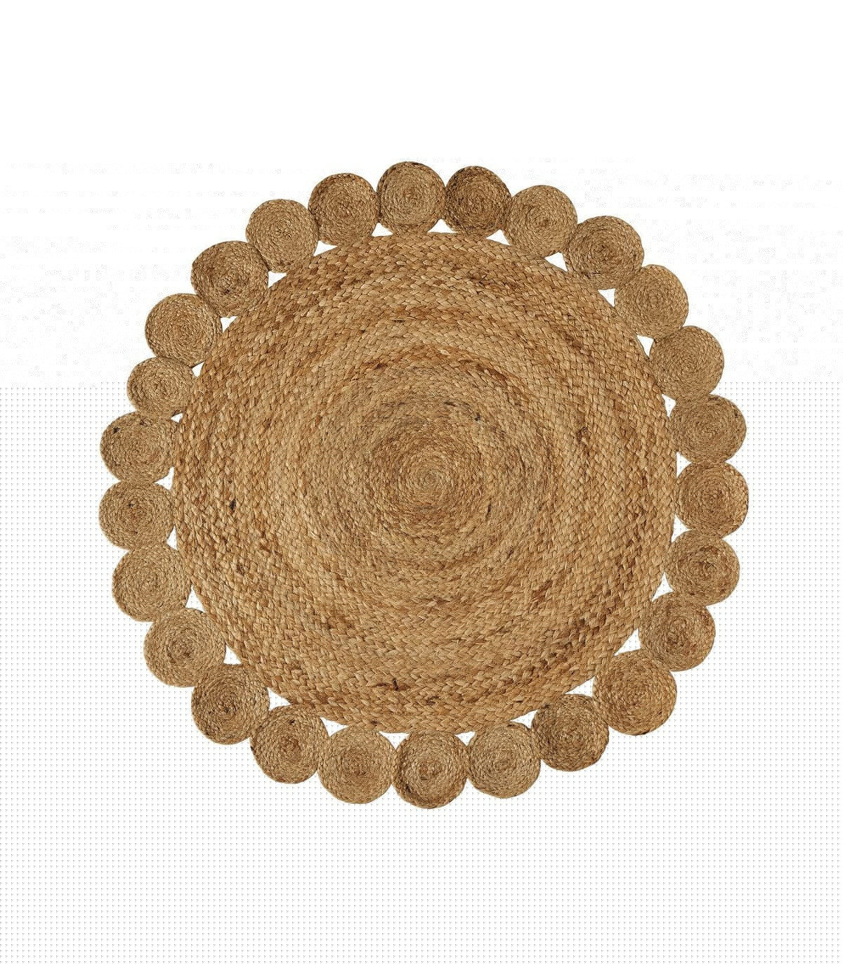 wadiga Tapis rond déco jute - diamètre 120cm