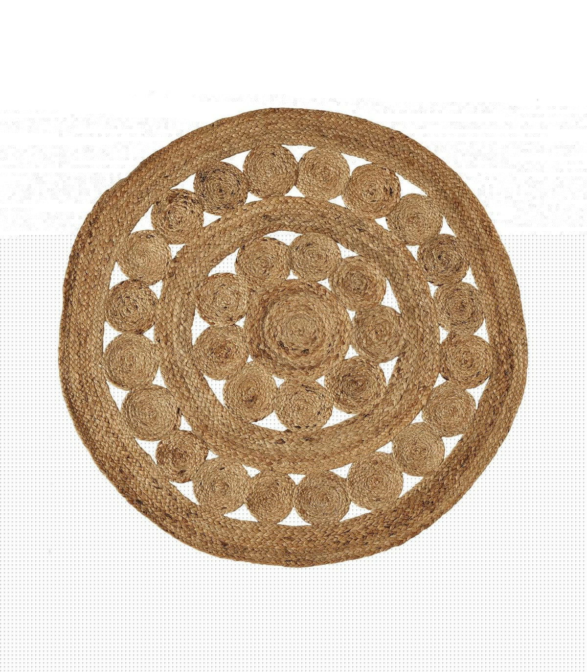 wadiga Tapis rond déco jute - diamètre 120cm