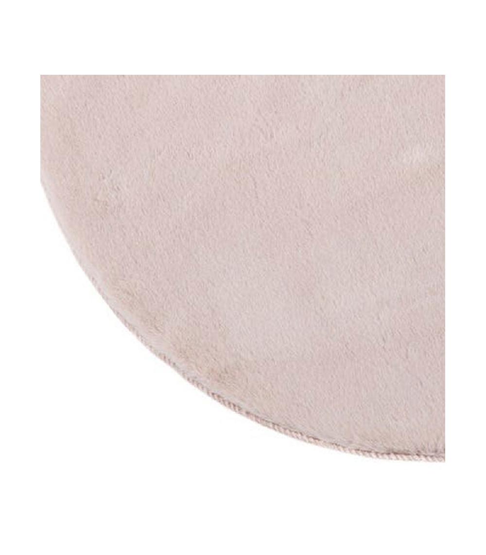 Wadiga Tapis Rond Doux Beige - Diamètre 80cm