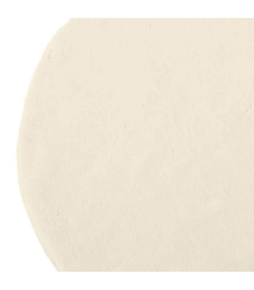 Wadiga Tapis Rond Doux Blanc Cassé Diamètre 80cm
