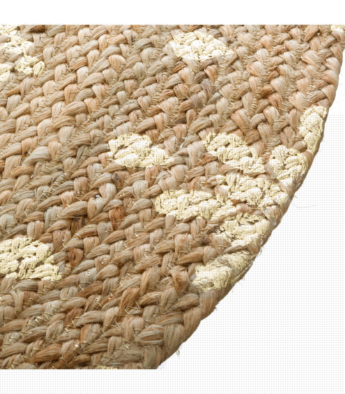 Wadiga Tapis Rond En Jute Naturel Et Doré 115cm