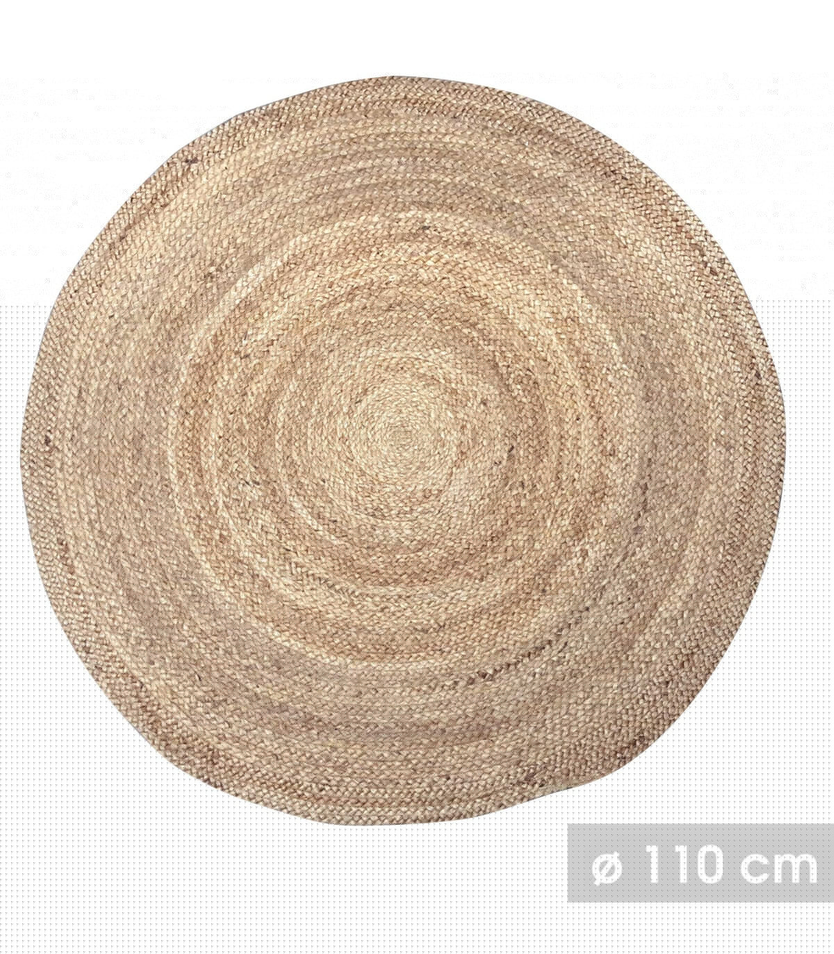 Wadiga Tapis Rond Tressé En Jute - Diamètre 110cm