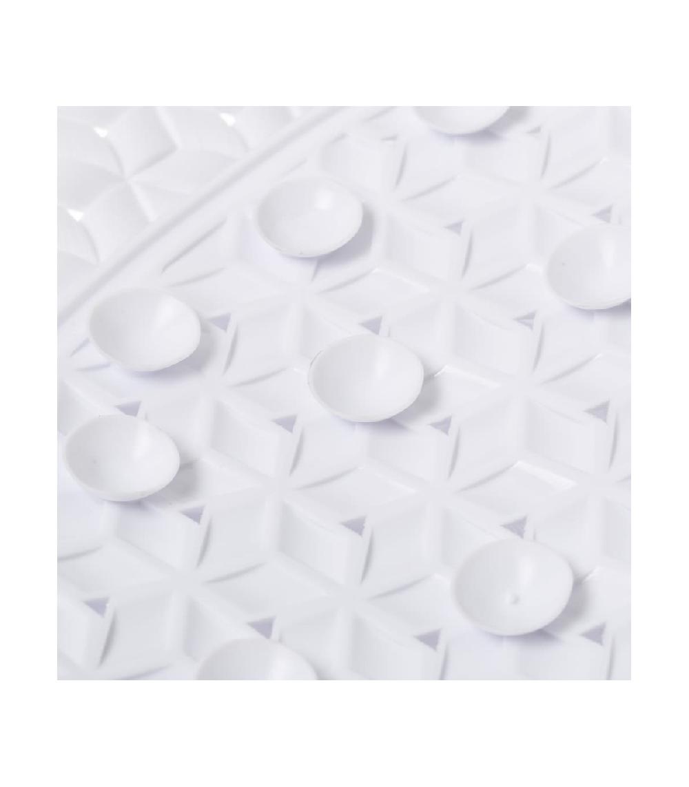 Wadiga Tapis Salle De Bain Antidérapant PVC Blanc