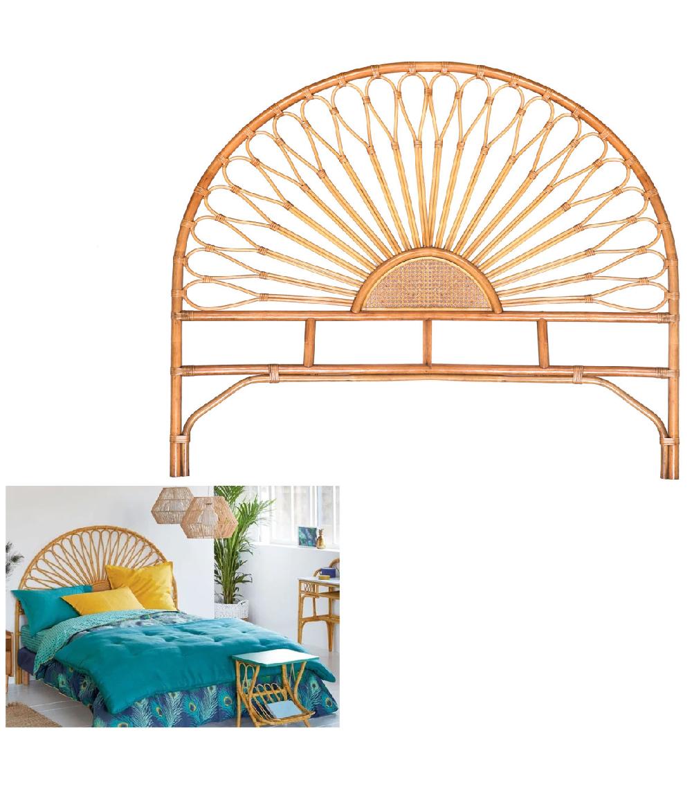 Wadiga Tête De Lit Demi-lune Rotin - 160cm