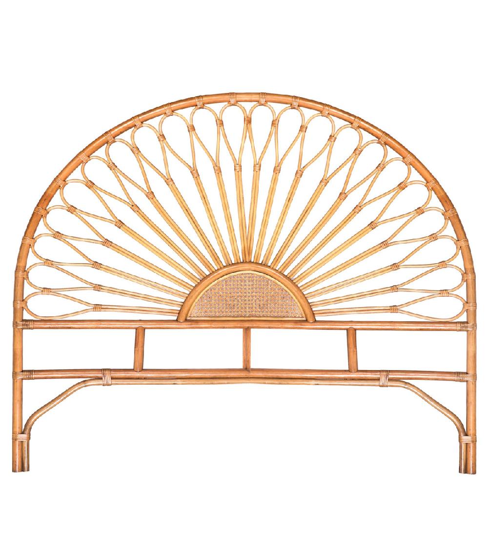 wadiga Tête de Lit Demi-lune Rotin - 160cm