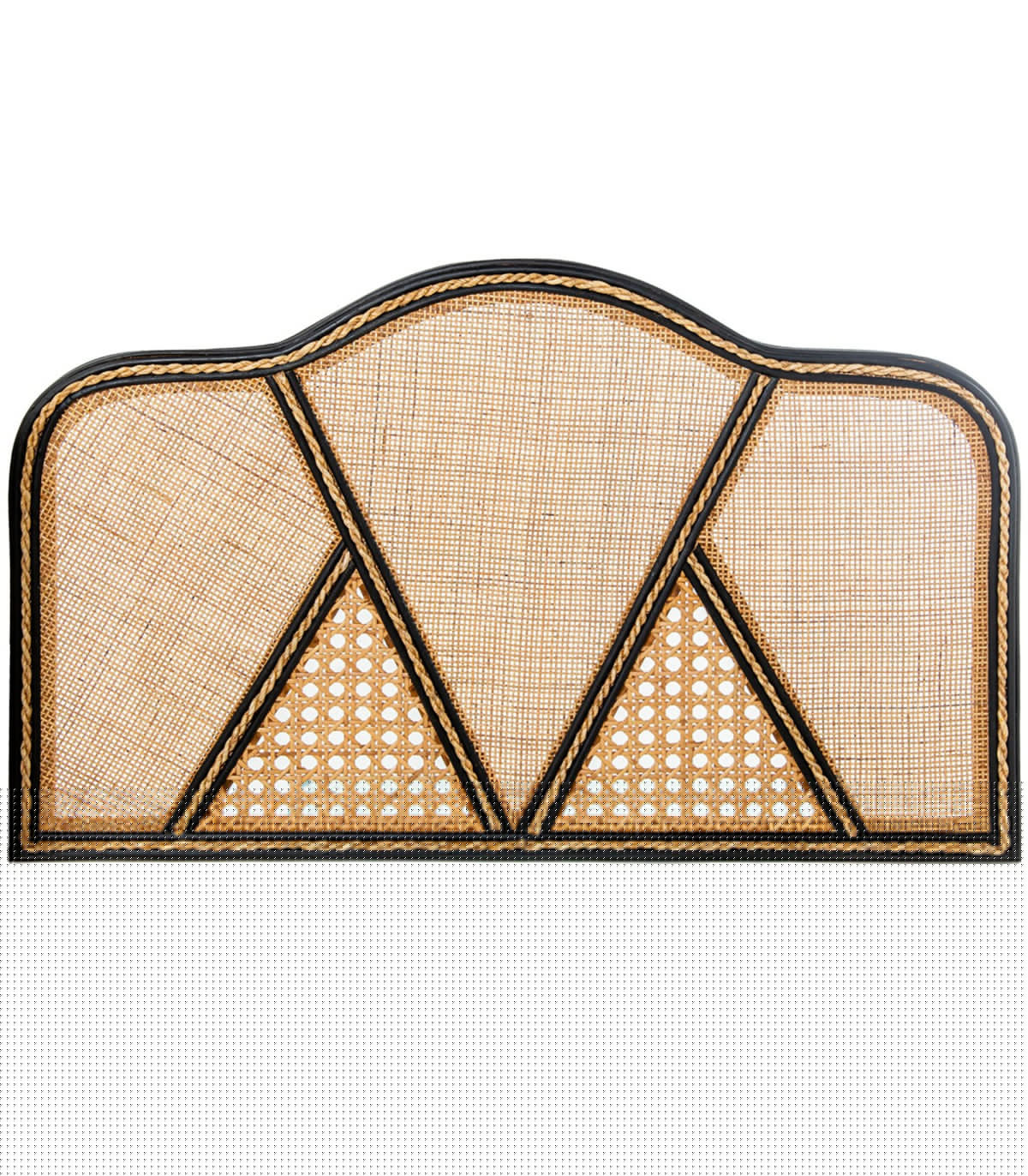 wadiga Tête de lit rotin bicolore