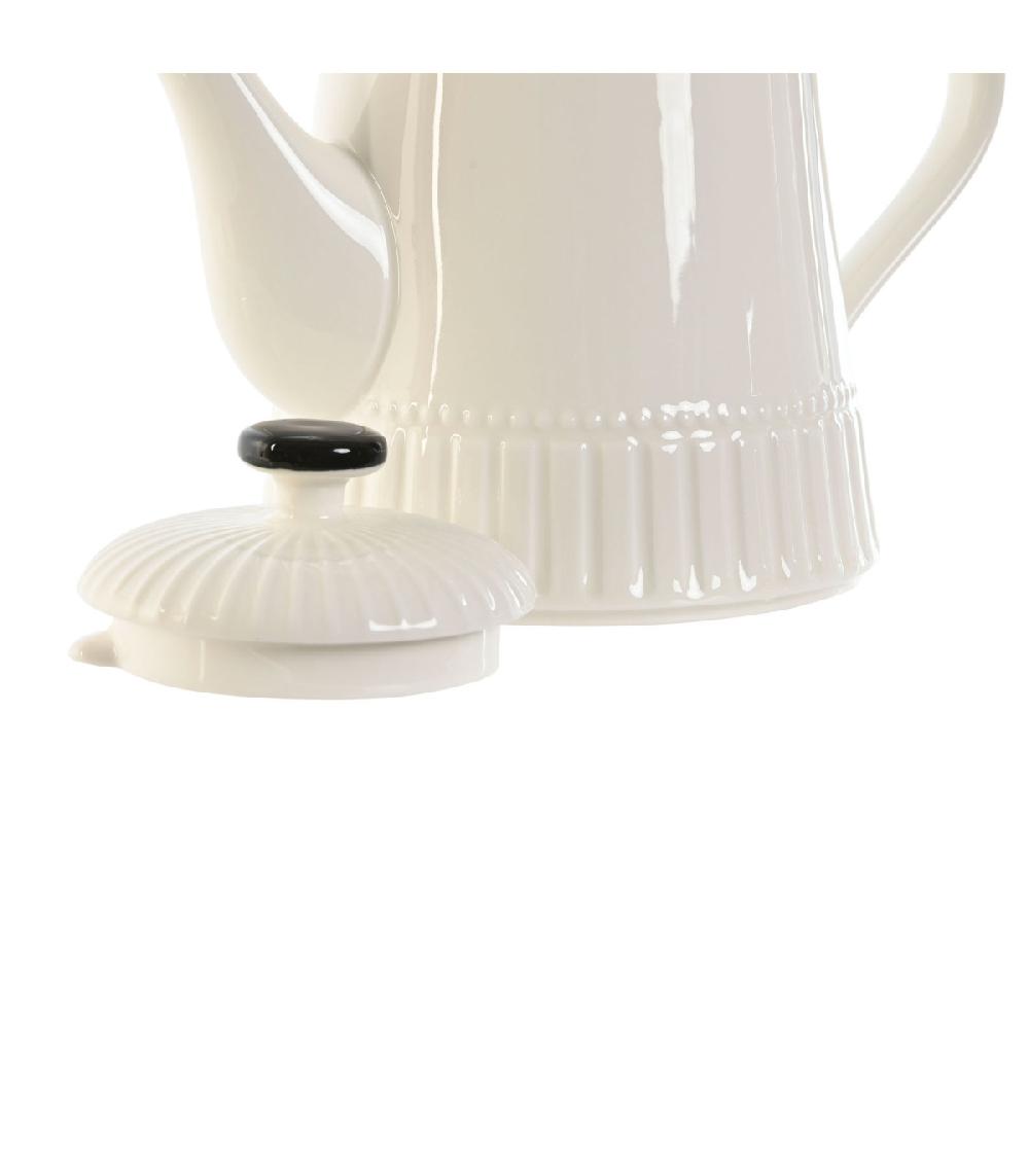 Wadiga Théière En Porcelaine Blanche Et Noire 1L