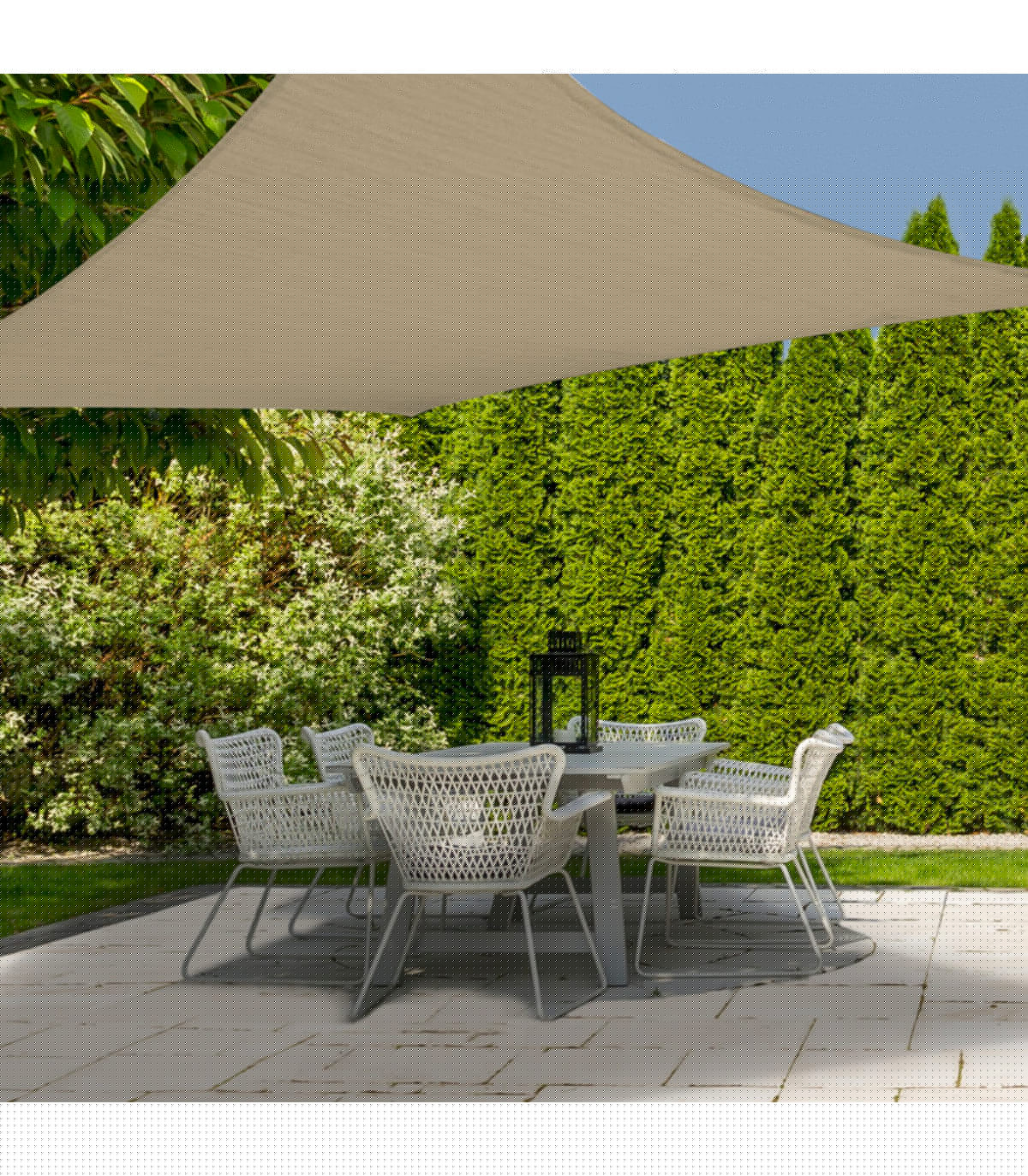 Wadiga Toile Ombrage Carrée Beige 500x500cm