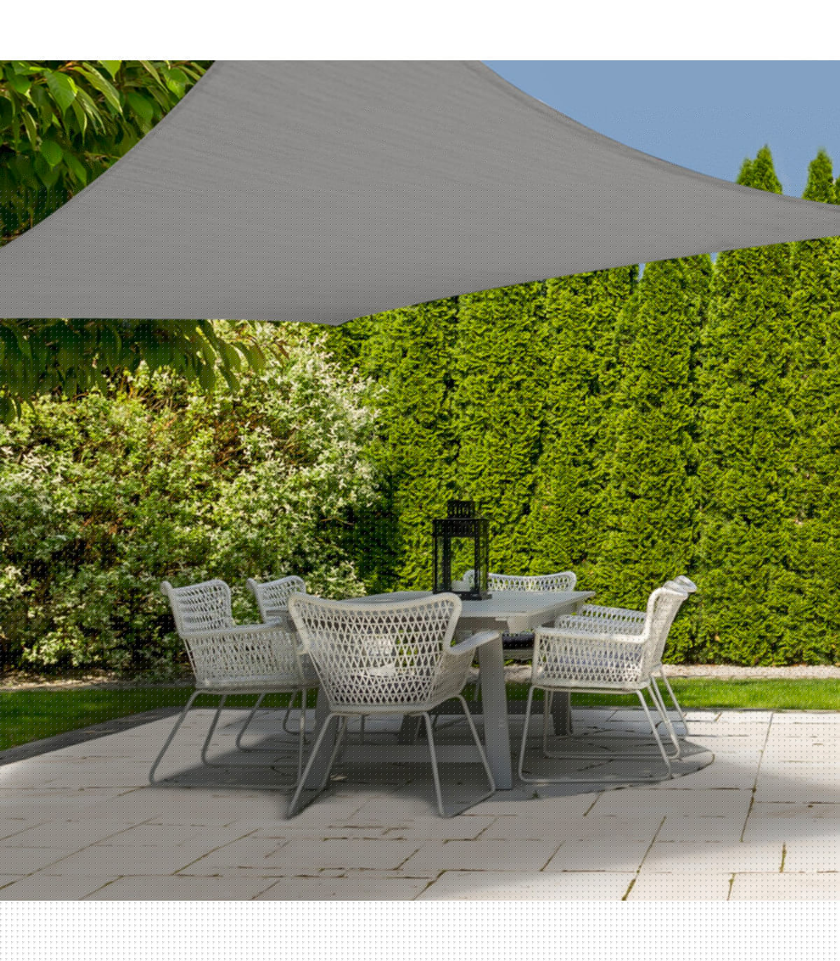 Wadiga Toile Ombrage Carrée Gris 500x500cm