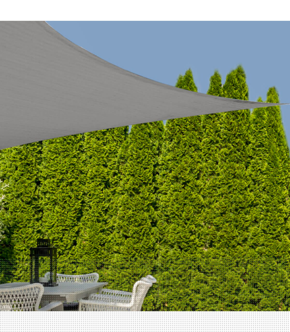 Wadiga Toile Ombrage Carrée Gris 500x500cm