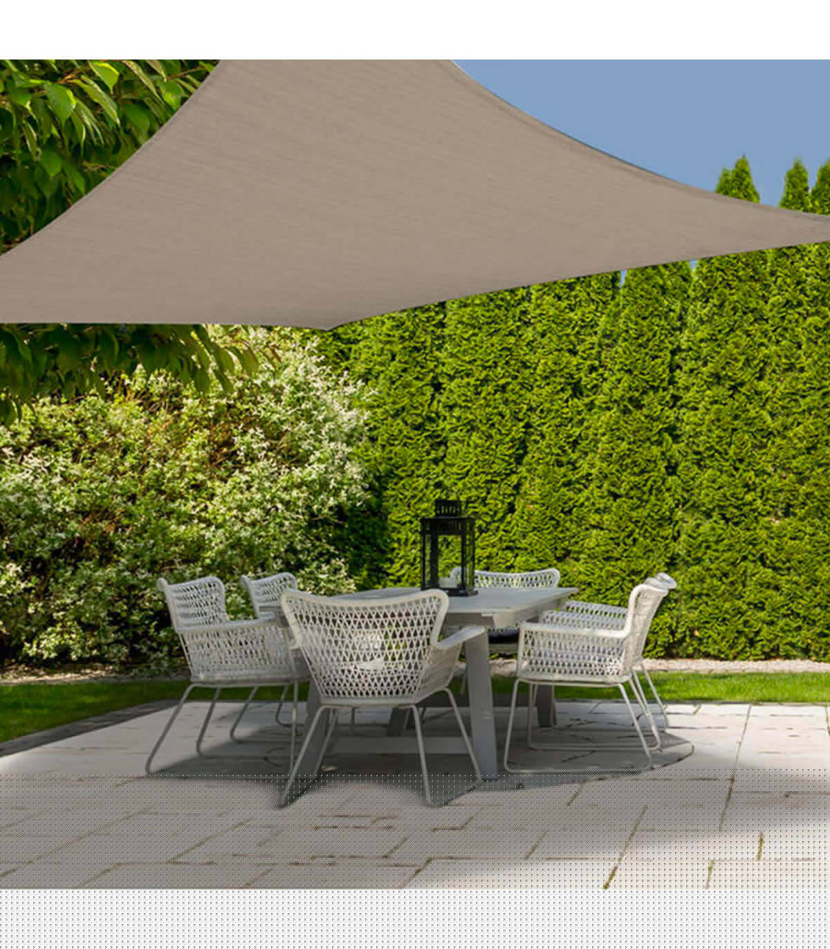 Wadiga Toile Ombrage Carrée Gris Sable 300x300cm