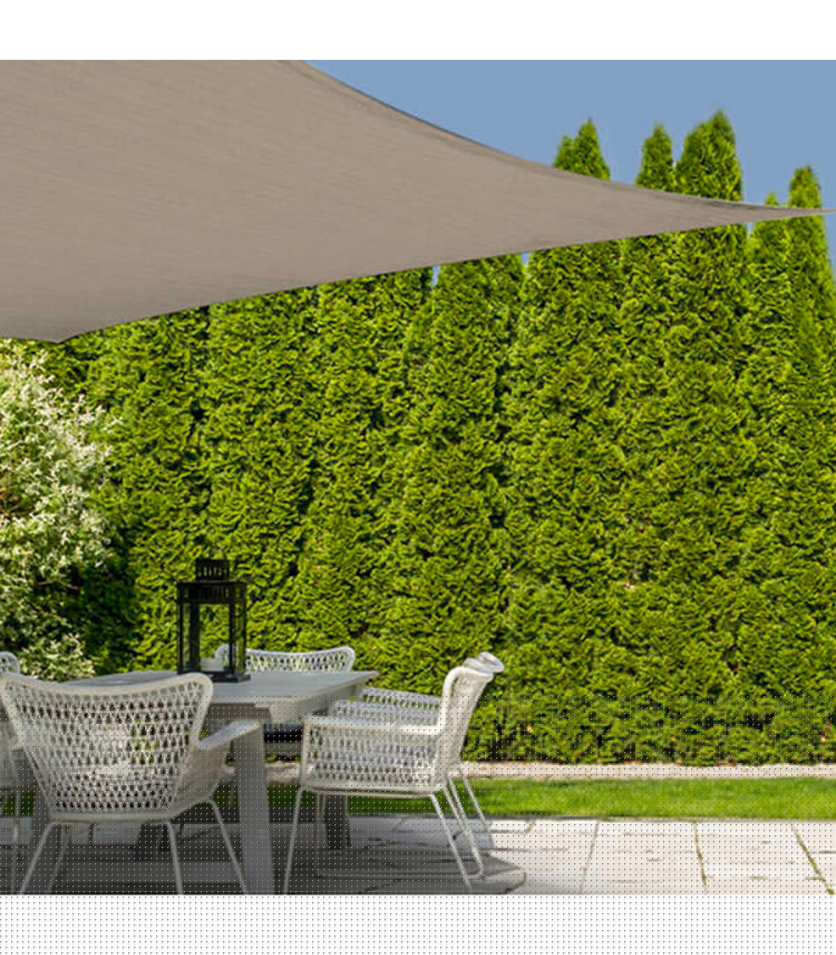 Wadiga Toile Ombrage Carrée Gris Sable 300x300cm