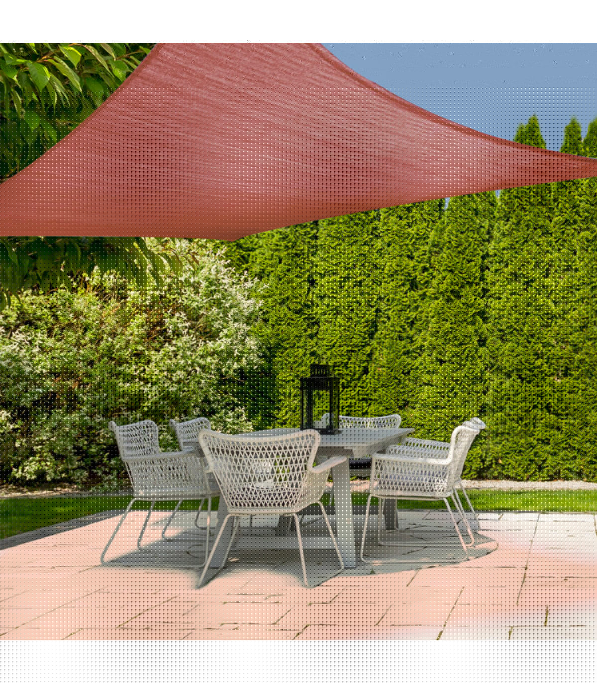 Wadiga Toile Ombrage Carrée Rouge Tuile 300x300cm