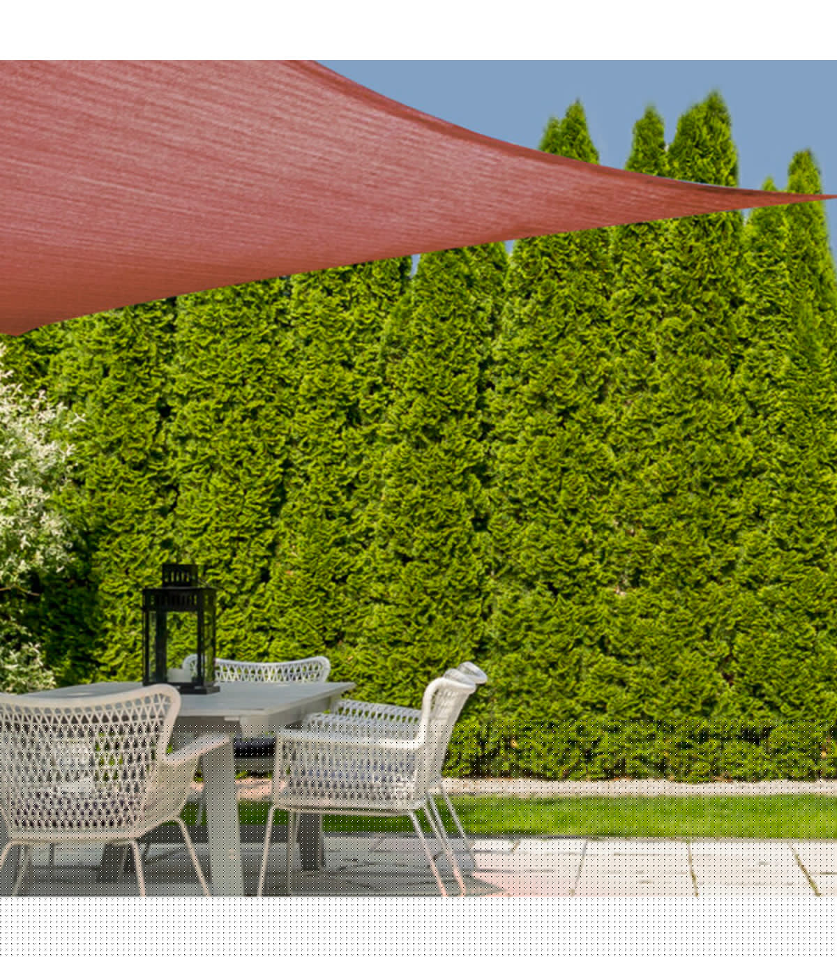 Wadiga Toile Ombrage Carrée Rouge Tuile 300x300cm