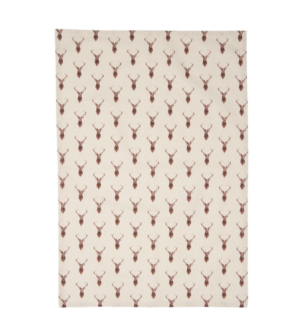 Wadiga Torchon 100% Coton Beige Cerf 50x70cm