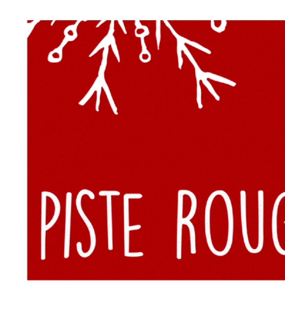 Wadiga Torchon 100% Coton Piste Rouge - 50x70cm