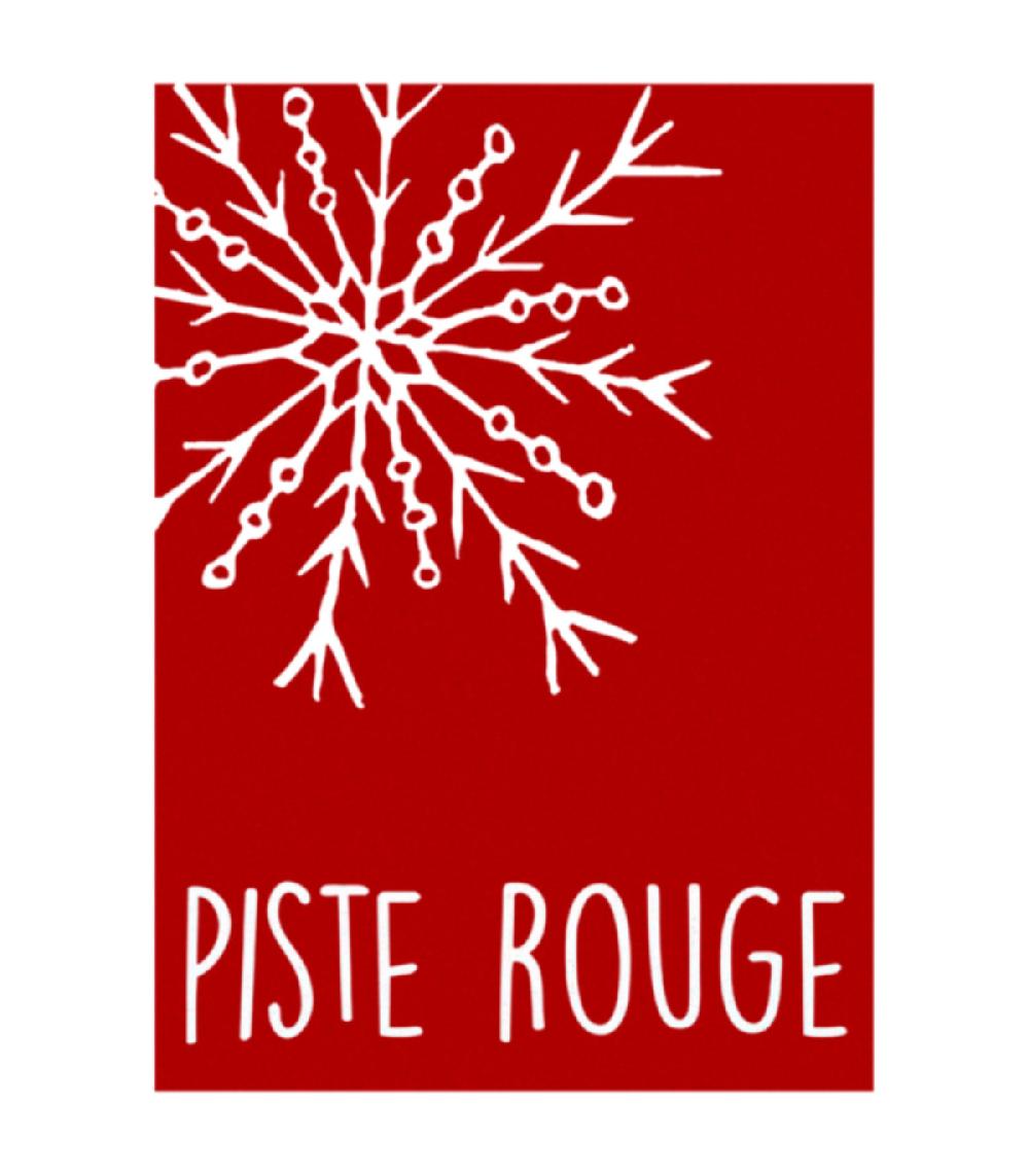 wadiga Torchon 100% coton piste rouge - 50x70cm