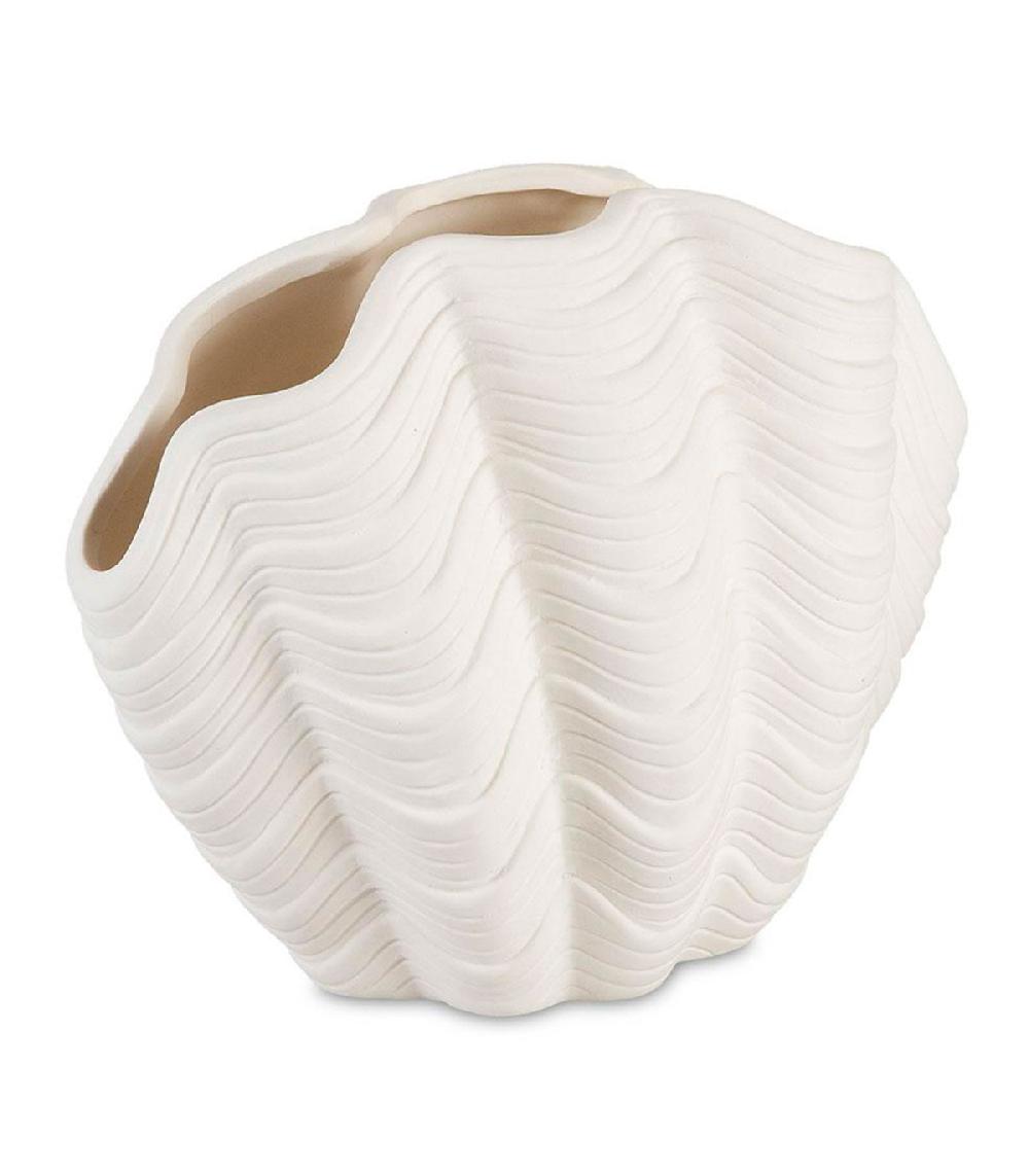 Wadiga Vase Dolomite Coquillage 19x12x15cm