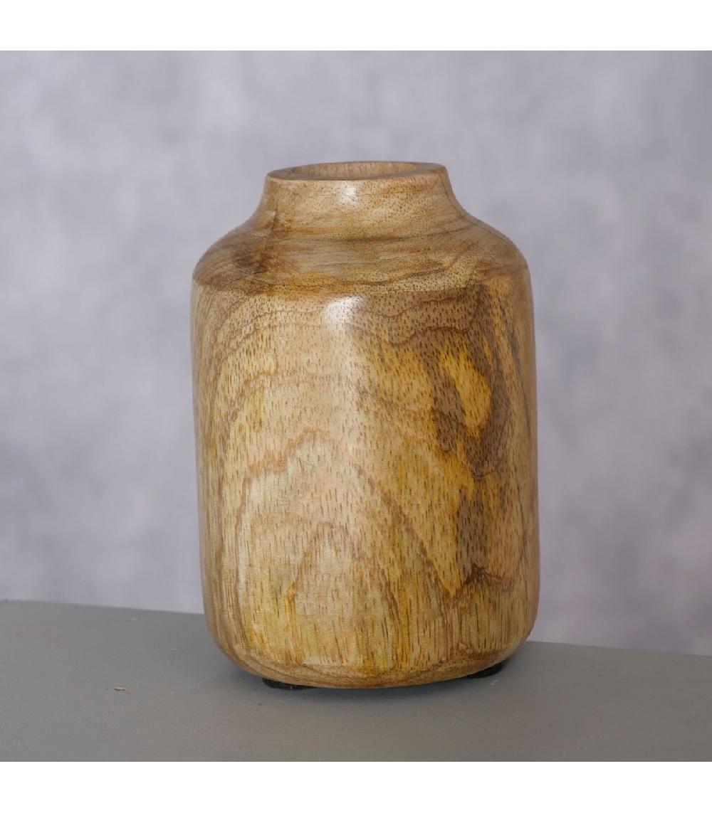 Wadiga Vase En Bois De Manguier 7x7x10cm