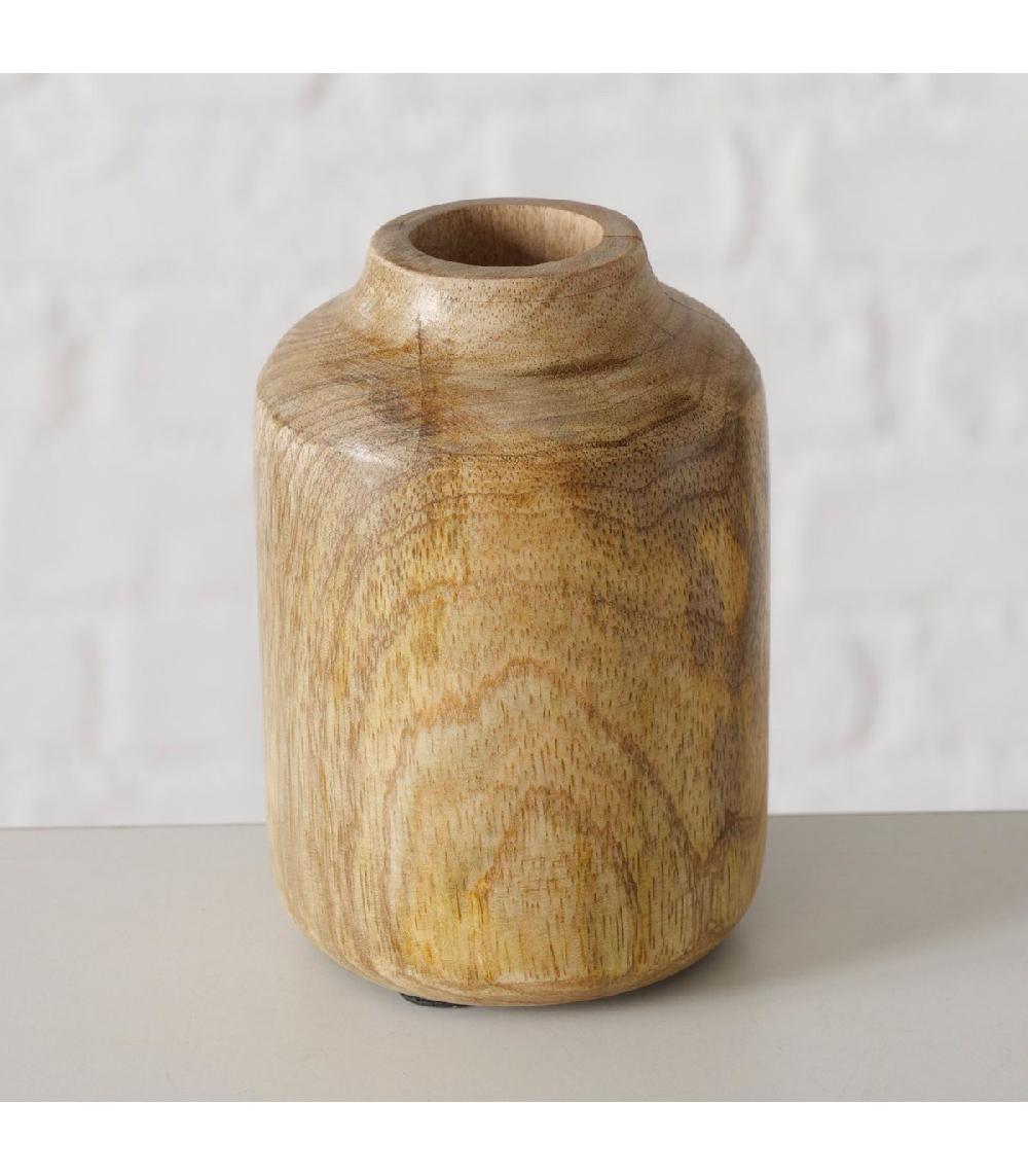 Wadiga Vase En Bois De Manguier 7x7x10cm