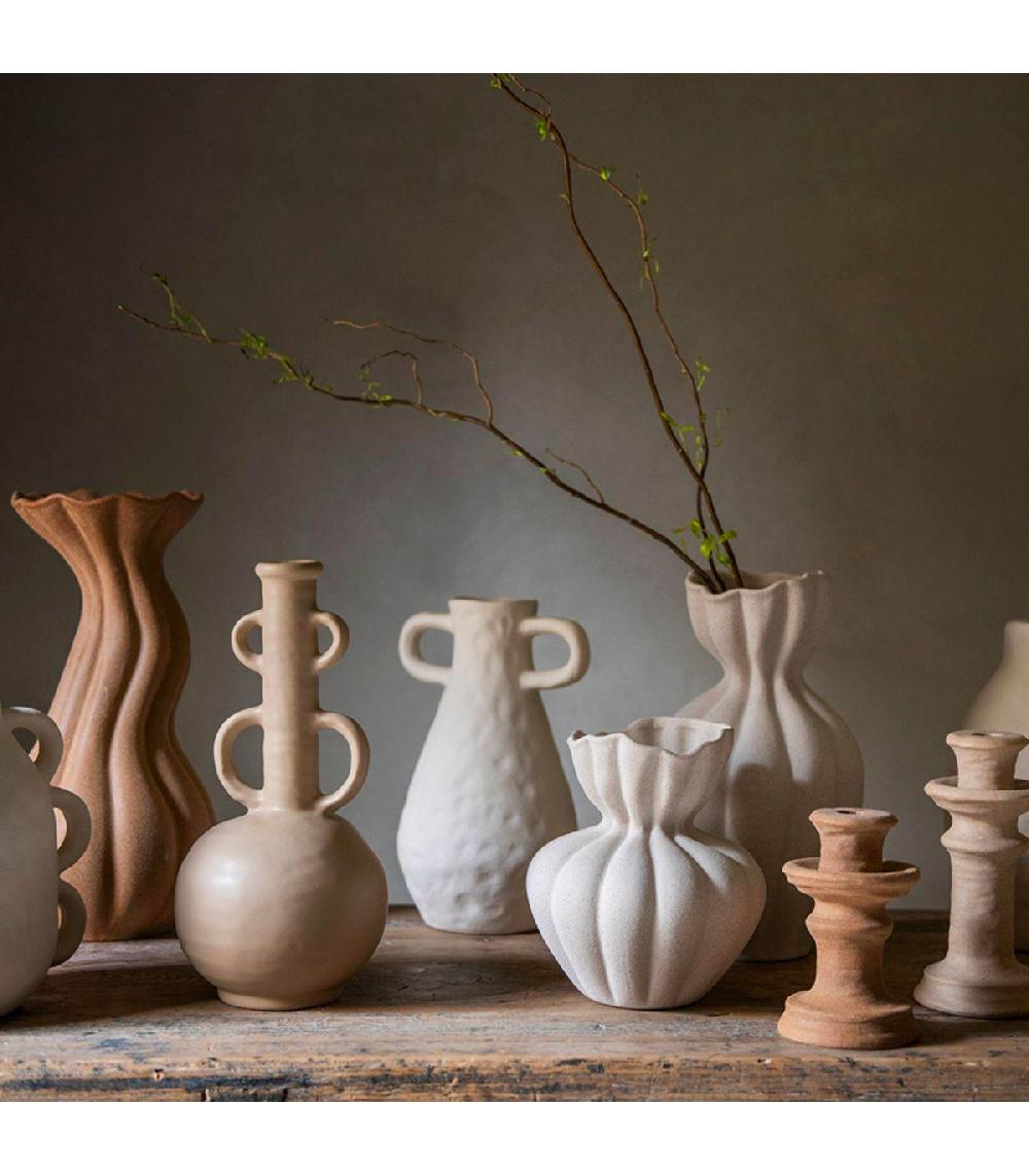 Wadiga Vase En Céramique Beige 17x17x19.5cm