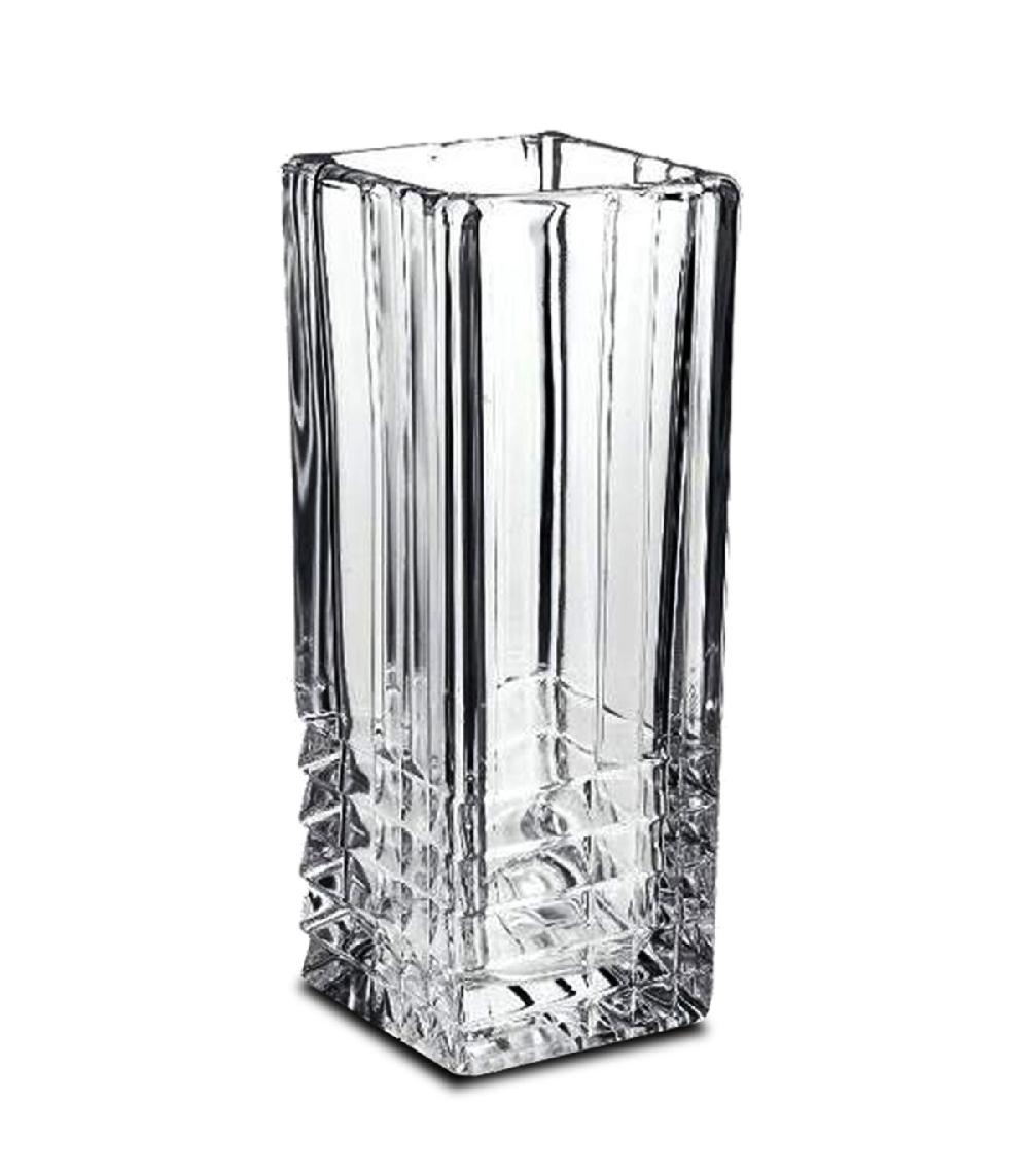 wadiga Vase en verre transparent 9x9x23cm