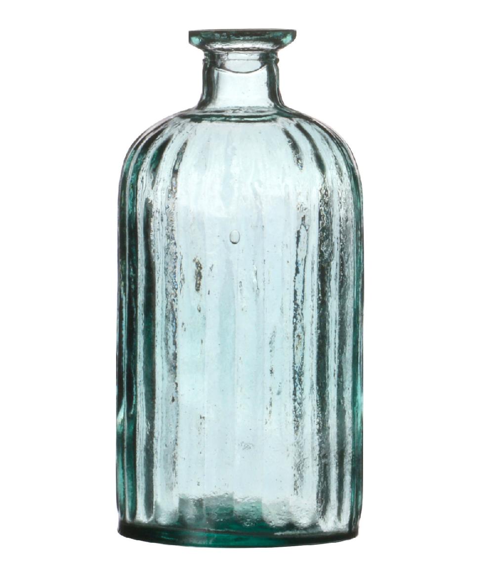 wadiga Vase Rond en Verre Recyclé - 10x10x20cm