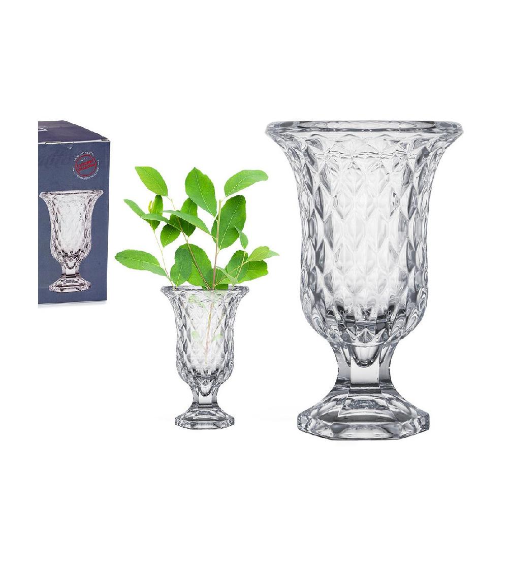 Wadiga Vase Vasque En Verre Diamants - 15x15x24cm
