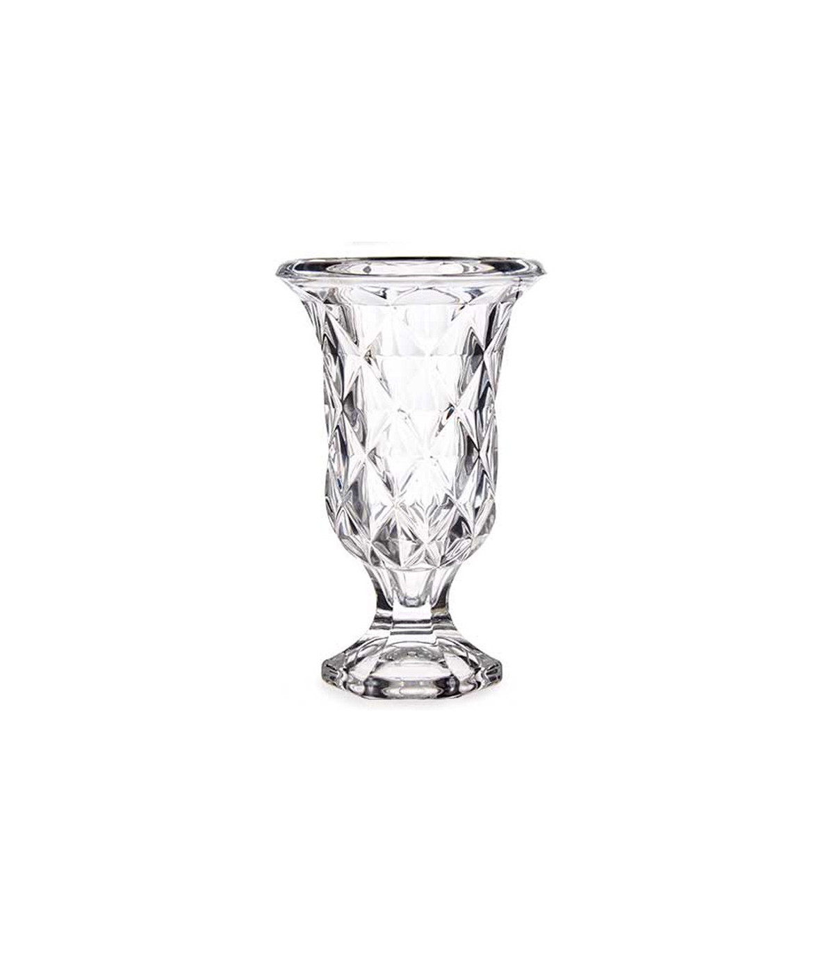 Wadiga Vase Vasque En Verre Losanges - 15x15x24cm