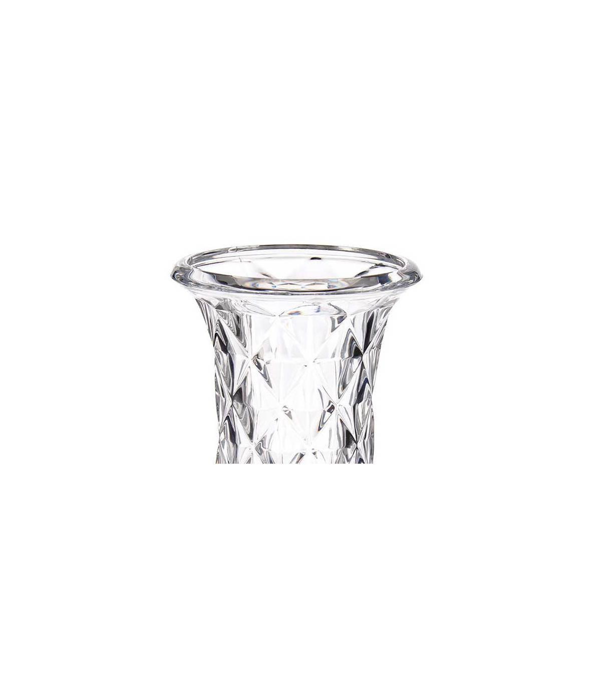Wadiga Vase Vasque En Verre Losanges - 15x15x24cm