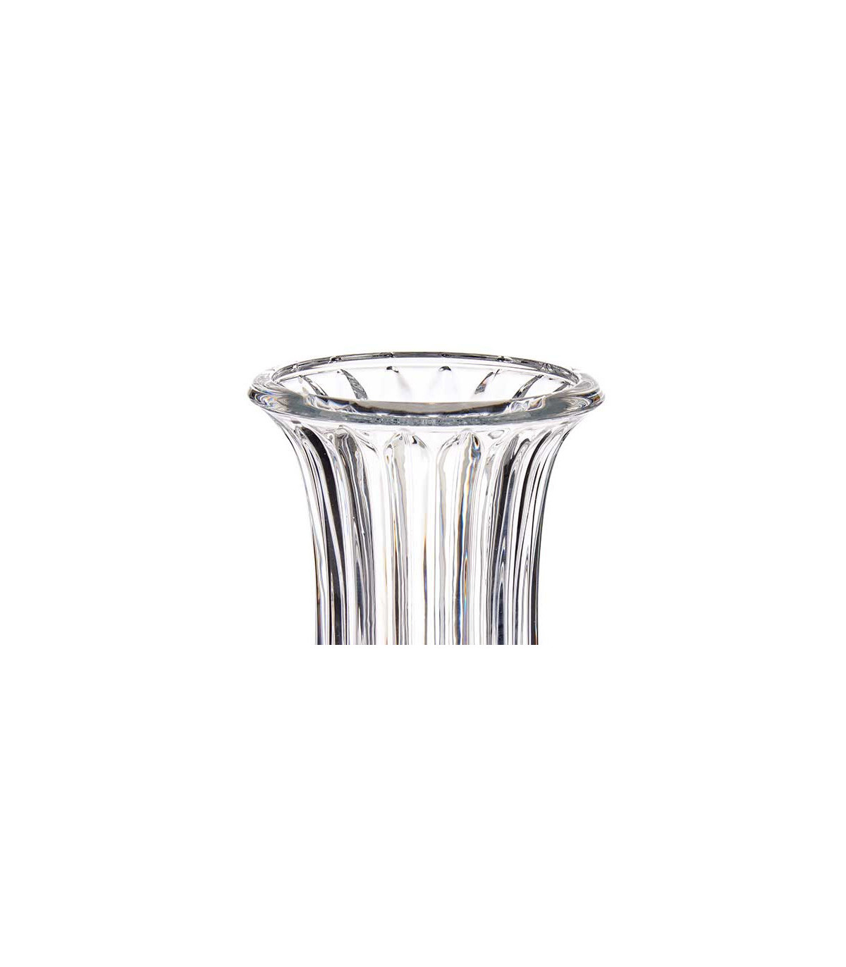 Wadiga Vase Vasque En Verre Rayures - 15x15x24cm
