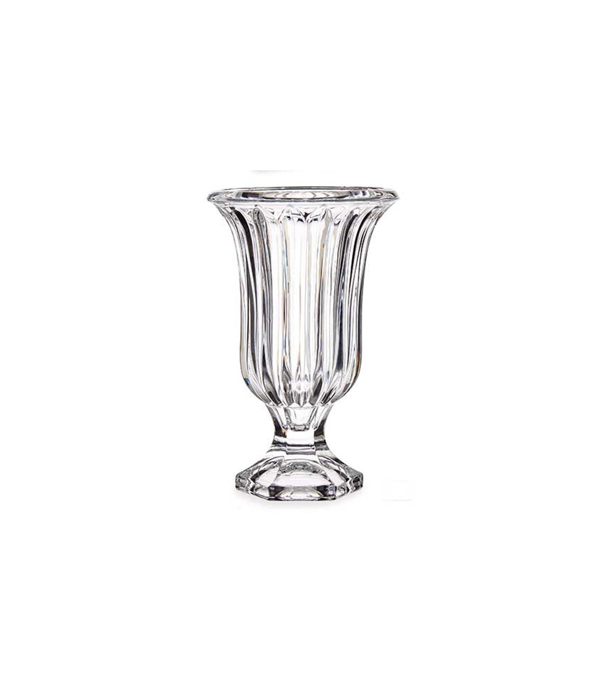 Wadiga Vase Vasque En Verre Rayures - 15x15x24cm
