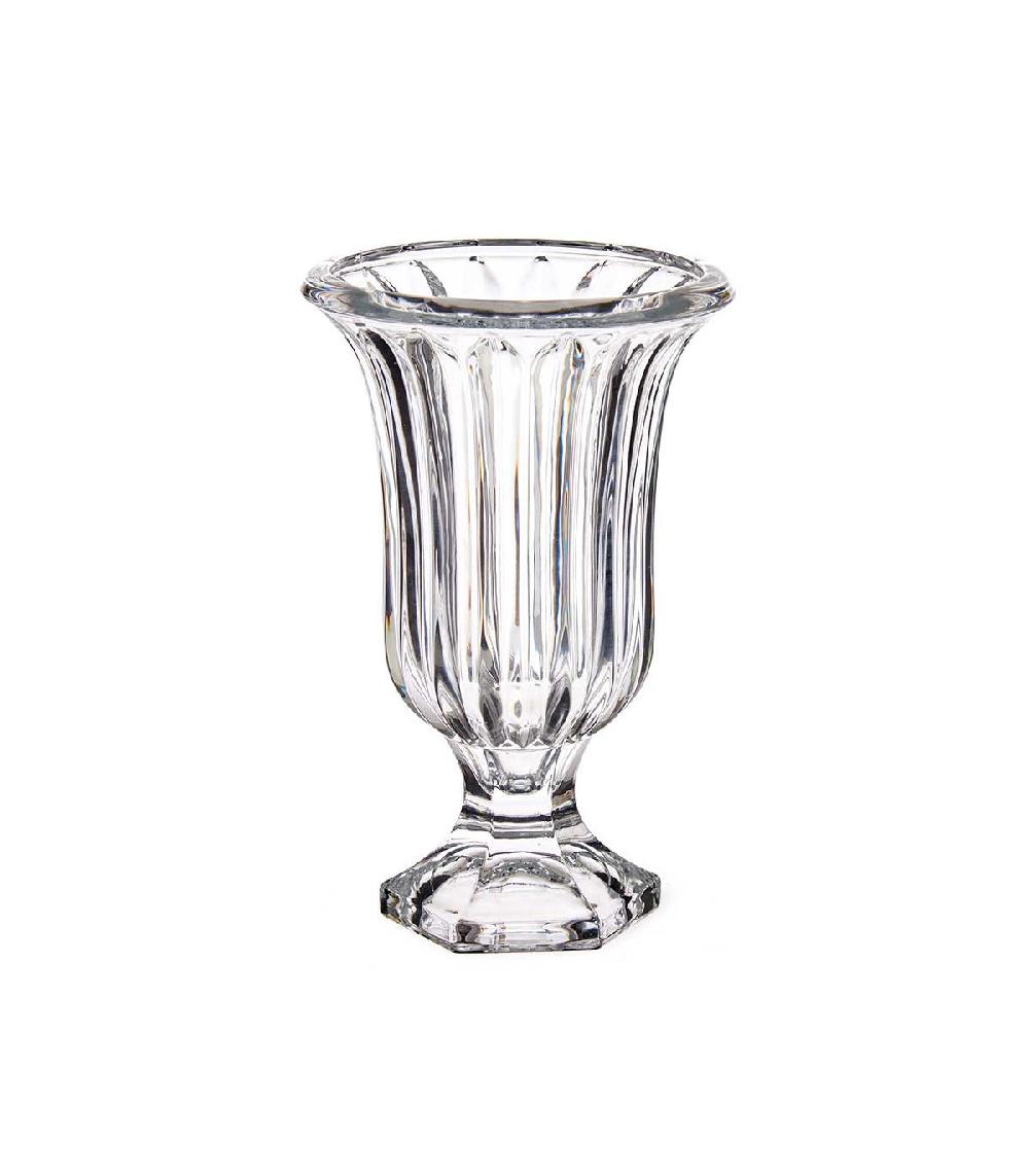 wadiga Vase vasque en verre Rayures - 15x15x24cm