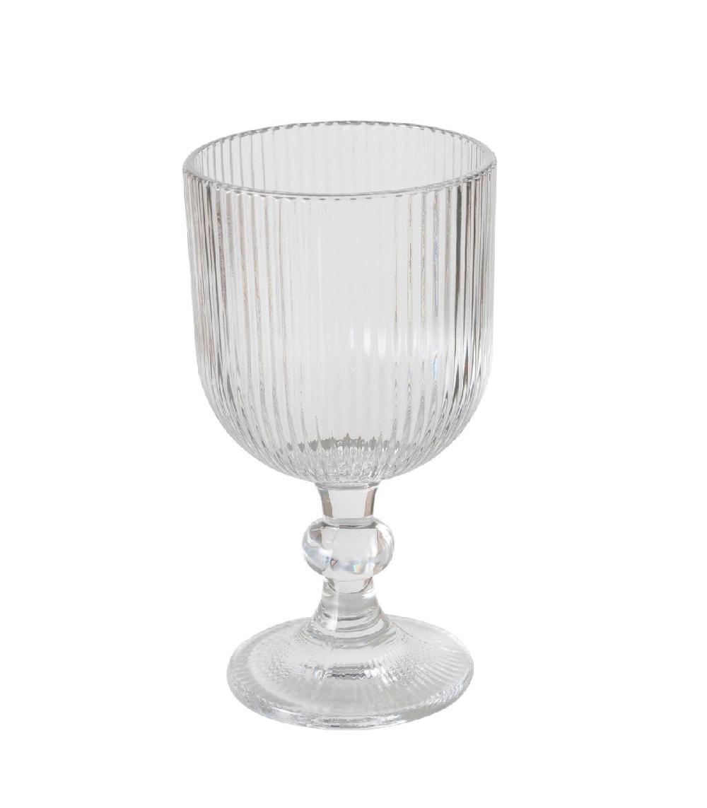 wadiga Verre à vin en verre strié 35cl