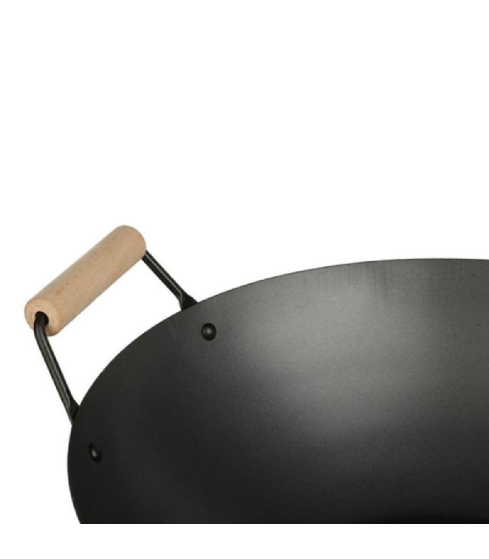 Wadiga Wok Anti-adhésif Manche En Bois - Diam. 35cm