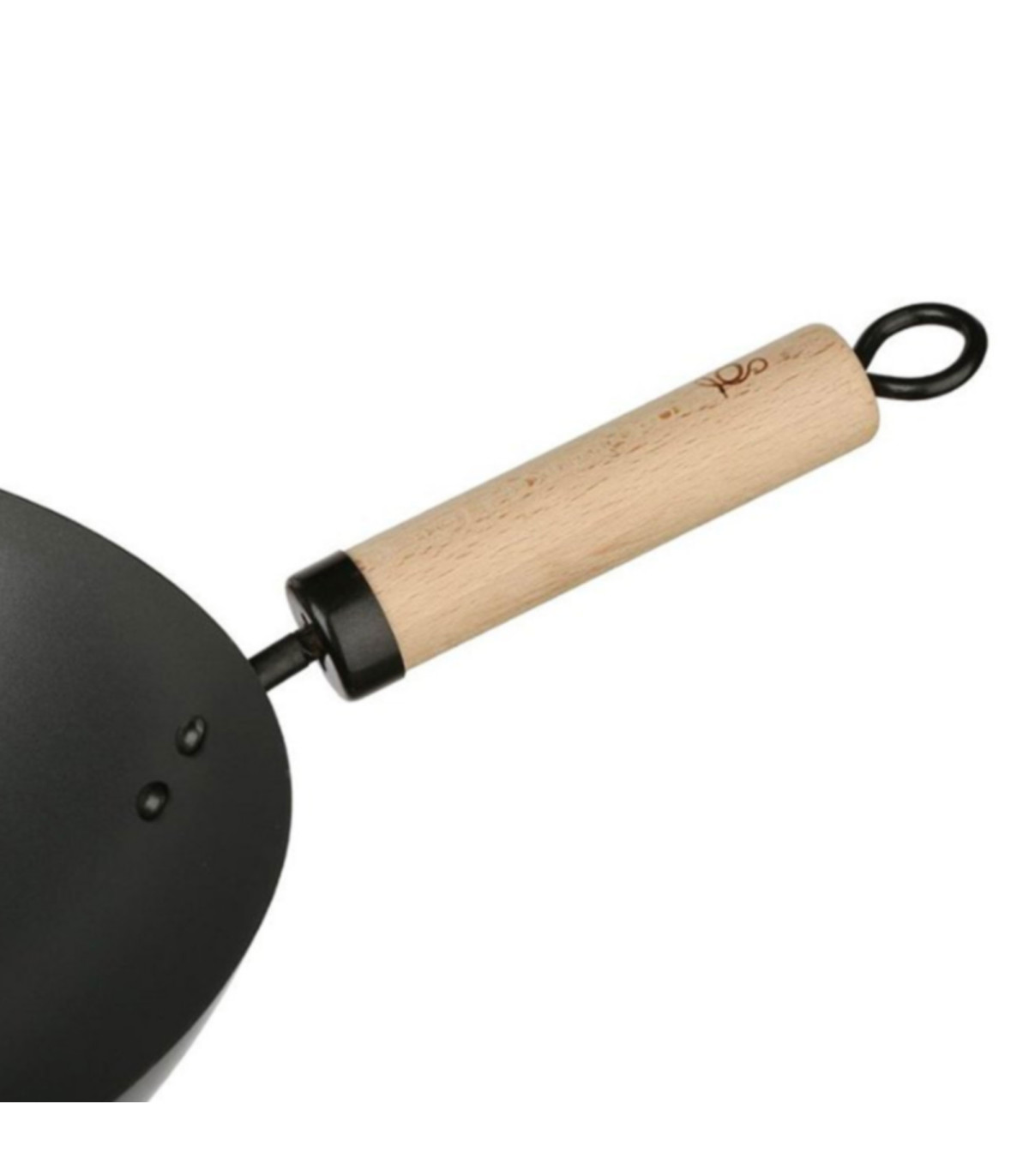 Wadiga Wok Anti-adhésif Manche En Bois - Diam. 35cm