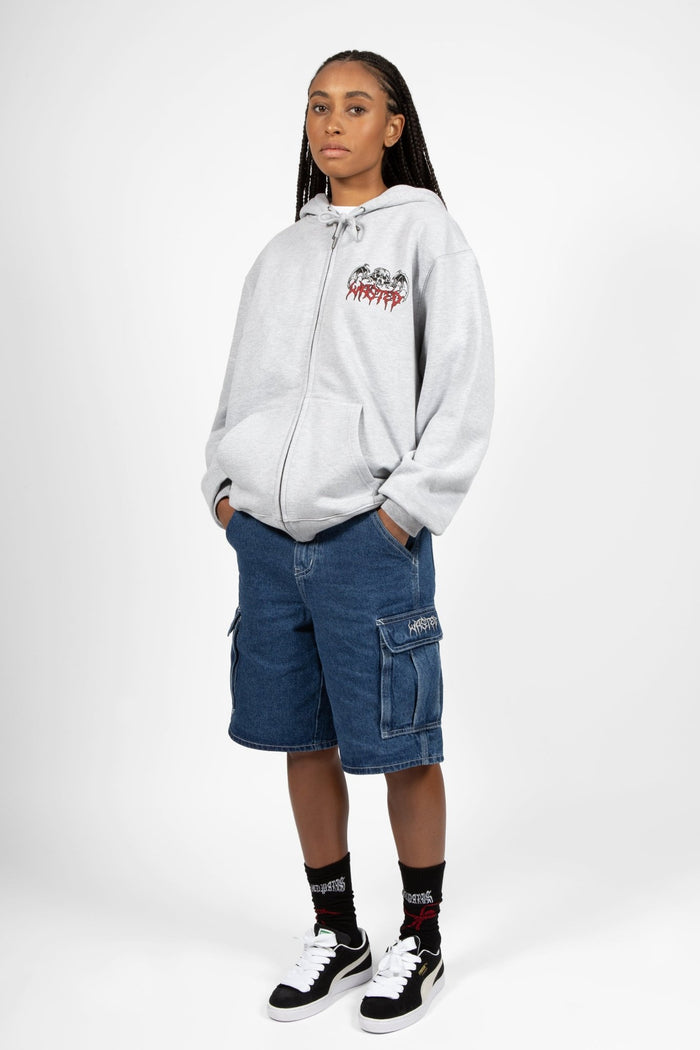 Wasted Hoodie Zip Bones
