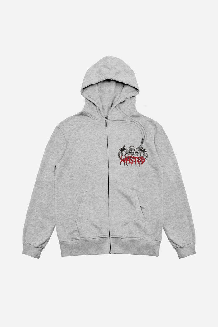 wasted Hoodie Zip Bones