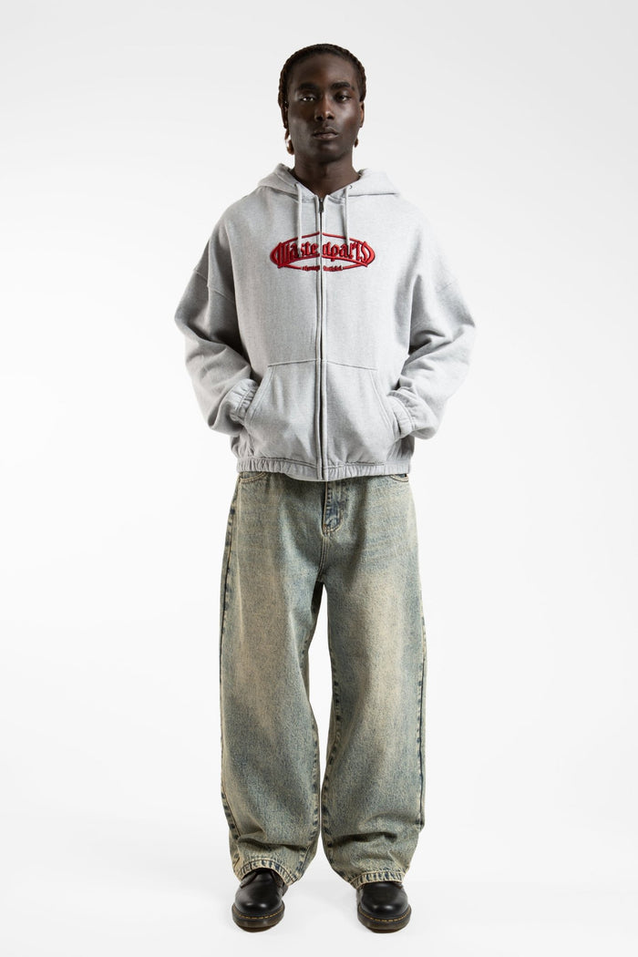 Wasted Hoodie Zip Boxy Yard