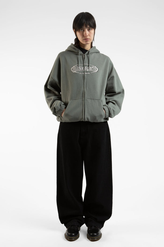 Wasted Hoodie Zip Boxy Yard
