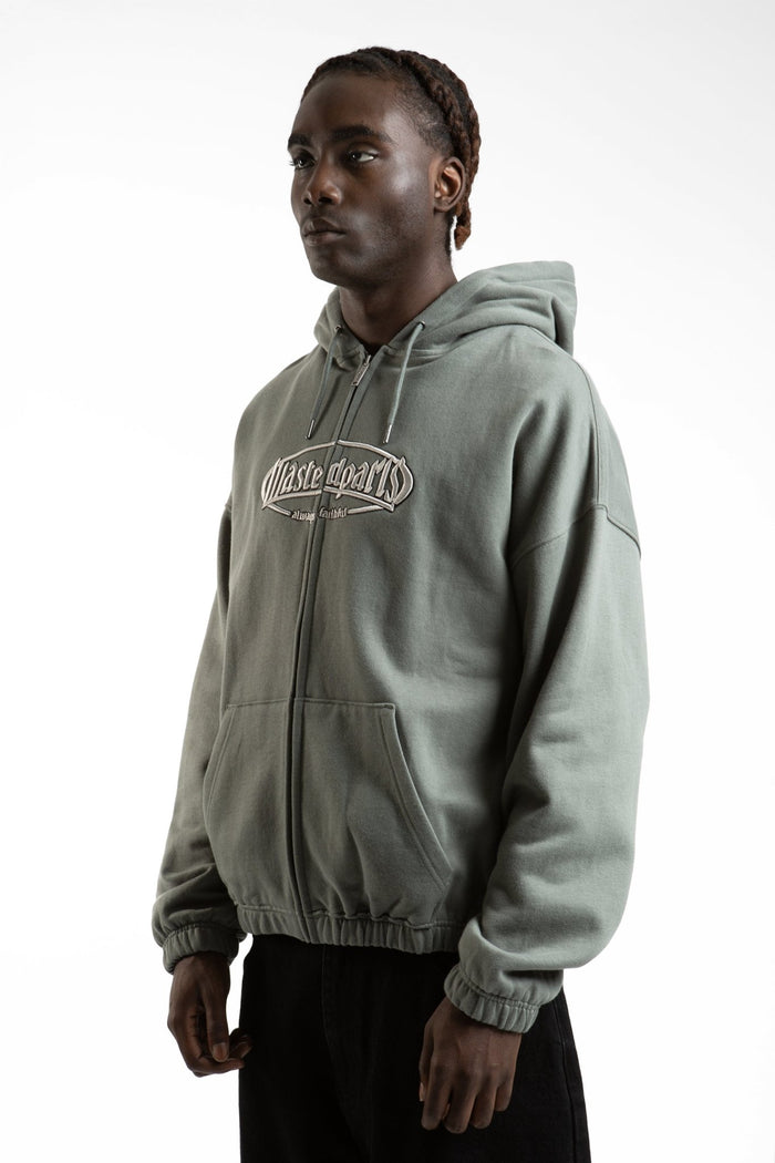 Wasted Hoodie Zip Boxy Yard